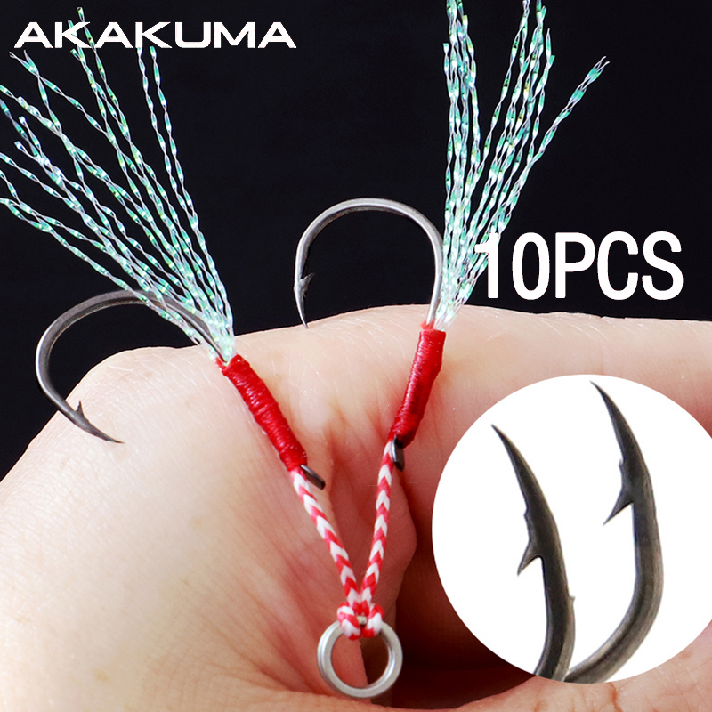 Fishing Hook Offset - 10Pcs Fishing Hooks Single Hook Assist