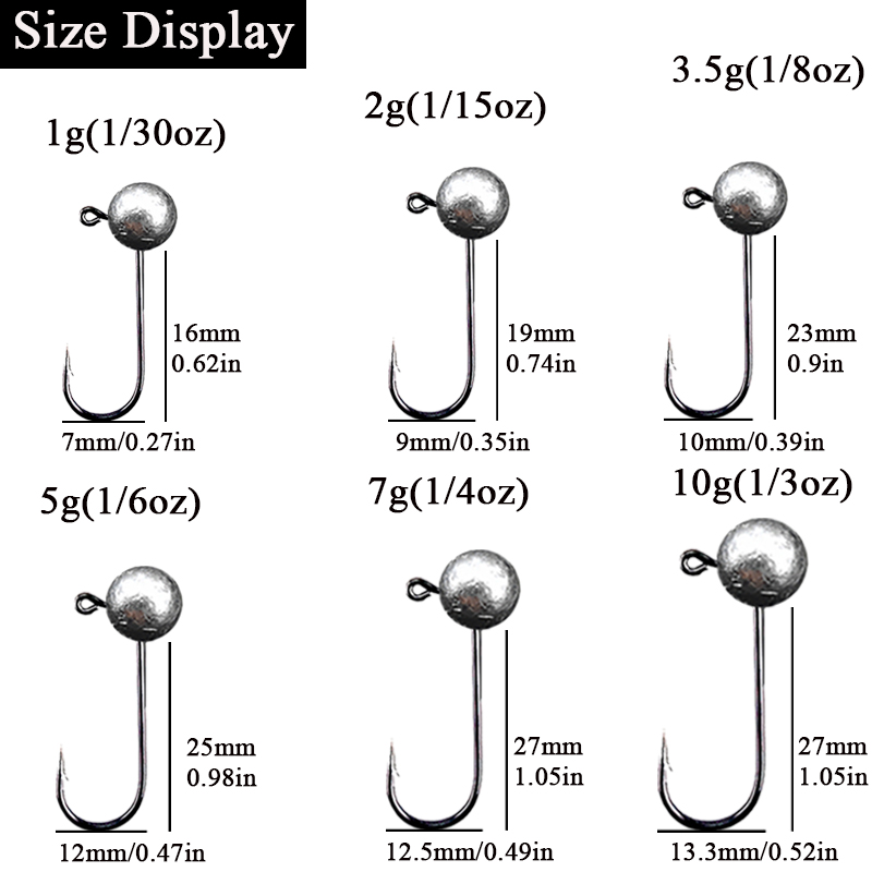 10pcs/lot Jig Head Fishing Hoo – Fishing Hook Barbless Bewertung und Preis