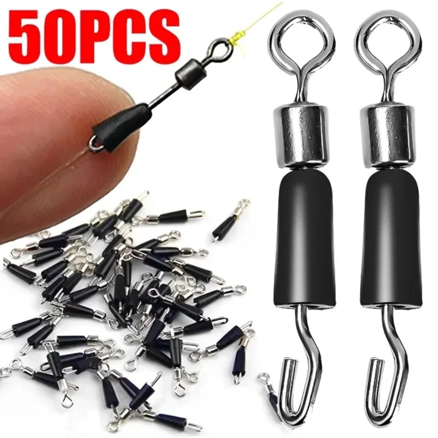 50pcs Carp Fishing Quick Chang – Fishing Hook Stainless Steel Bewertung und Preis