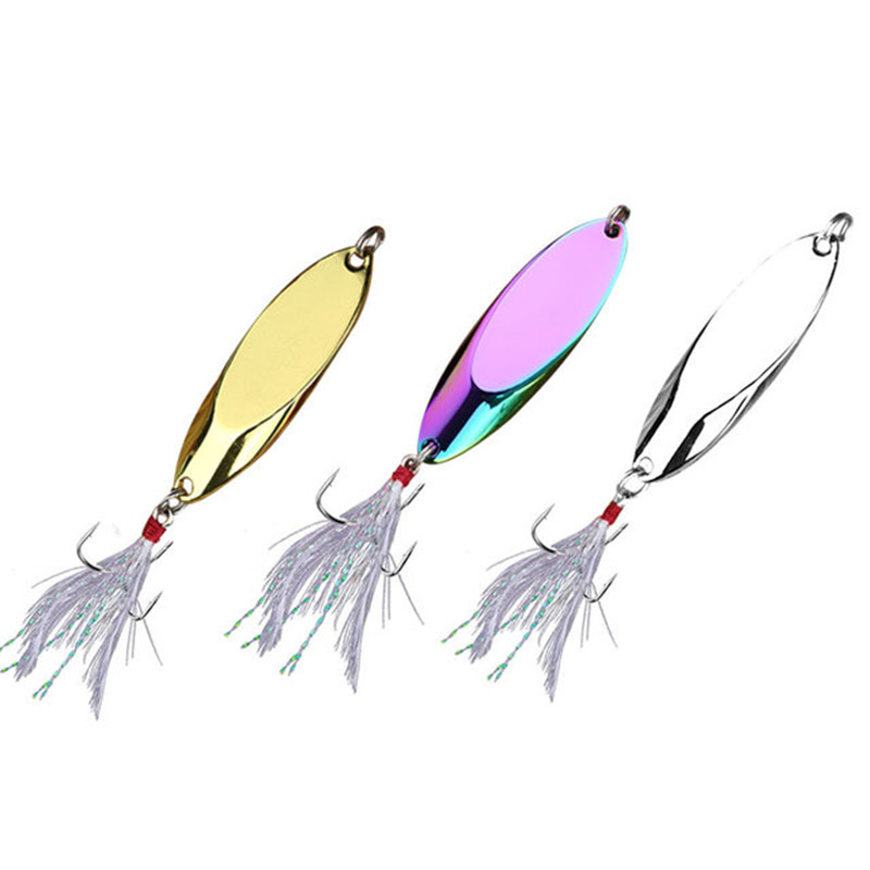 1pc 2.5g-35g Metal Spoon Lure  – Fishing Hook Treble Bewertung und Preis