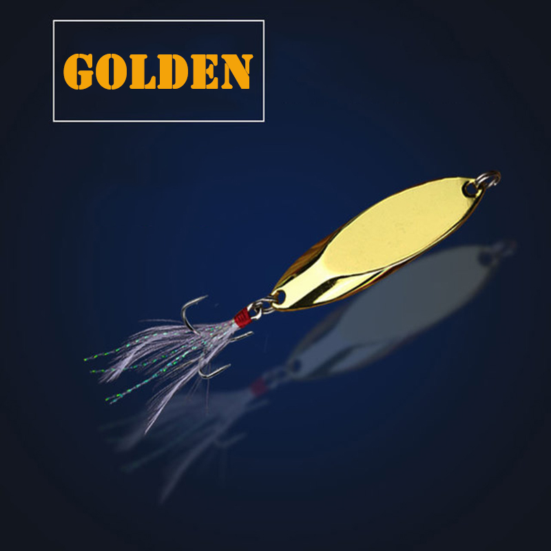 1pc 2.5g-35g Metal Spoon Lure  – Fishing Hook Treble Bewertung und Preis