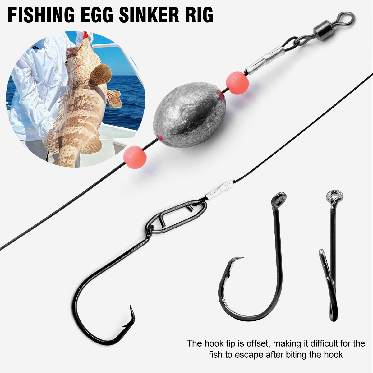 ZYZHE 2pcs Fishing Carolina Ri – Fishing Hook Circle Bewertung und Preis