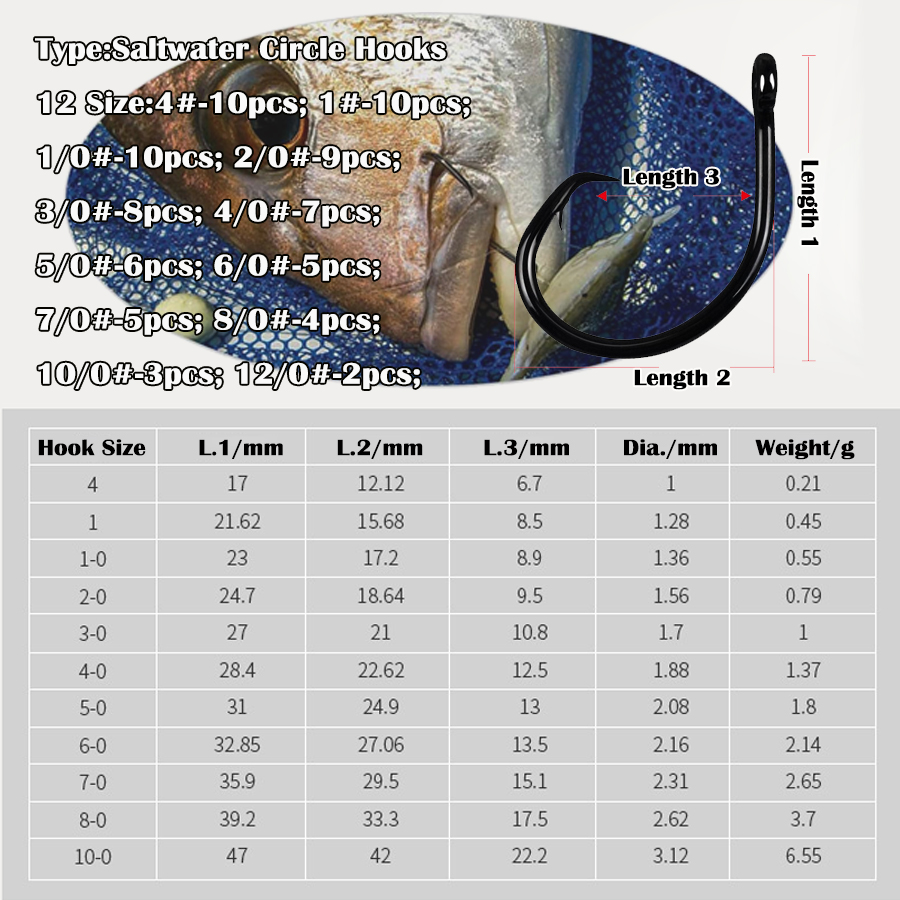 Circle Hooks 3X Strong Saltwat – Fishing Hook Assortment Bewertung und Preis