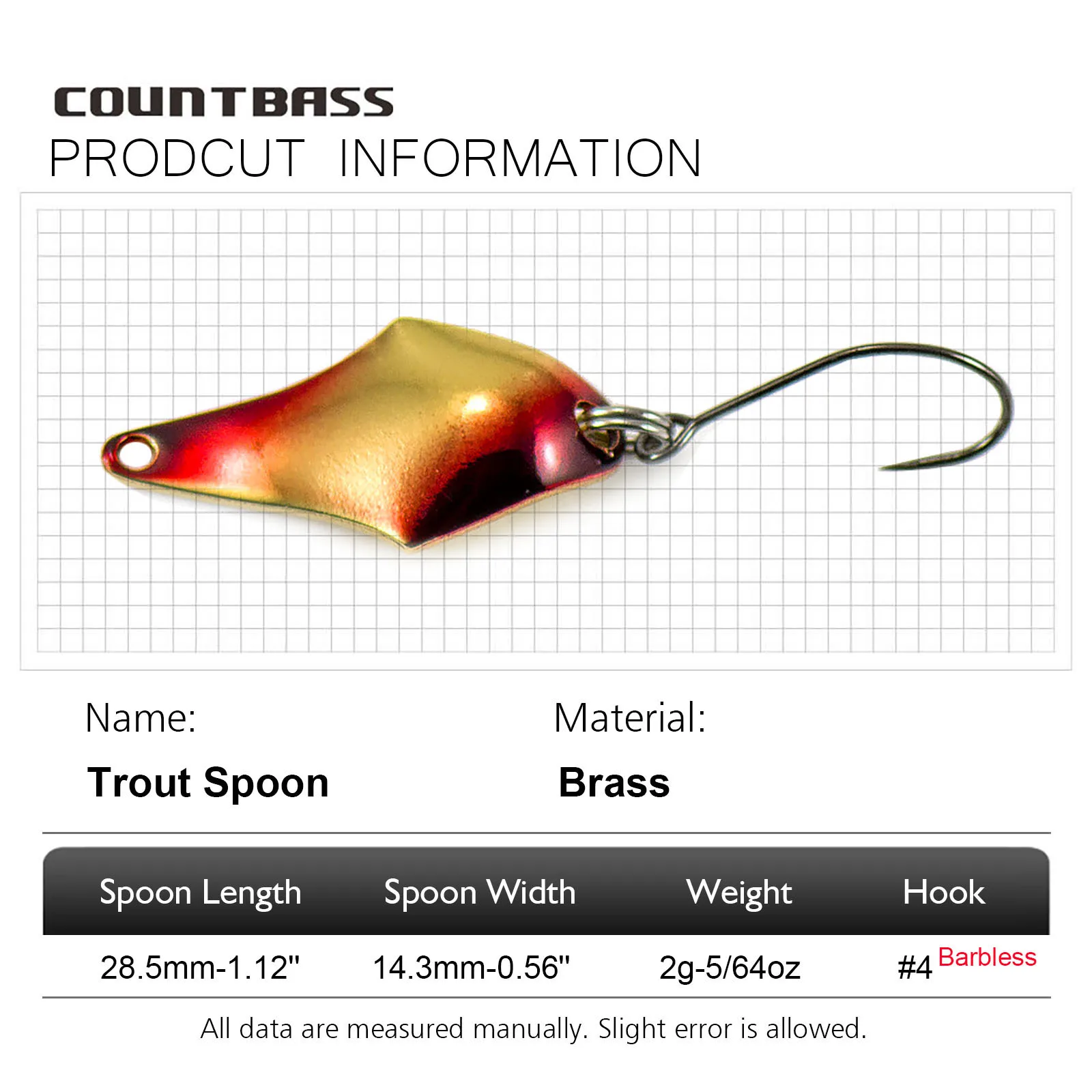 COUNTBASS 5/64oz 2g Casting Sp – Fishing Hook Barbless Bewertung und Preis