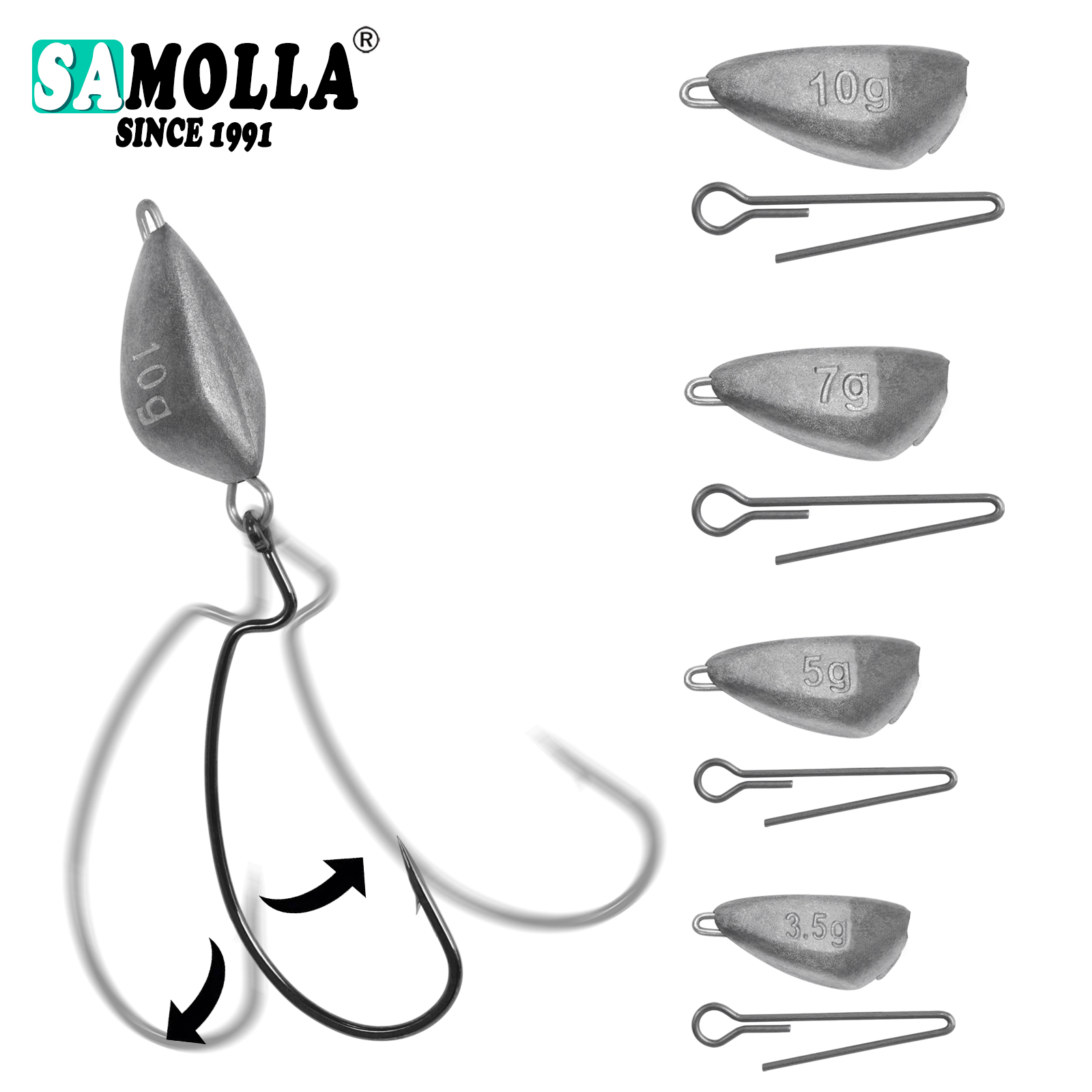 SAMOLLA 5pcs Jig Head Fishing  – Fishing Hook Jig Bewertung und Preis