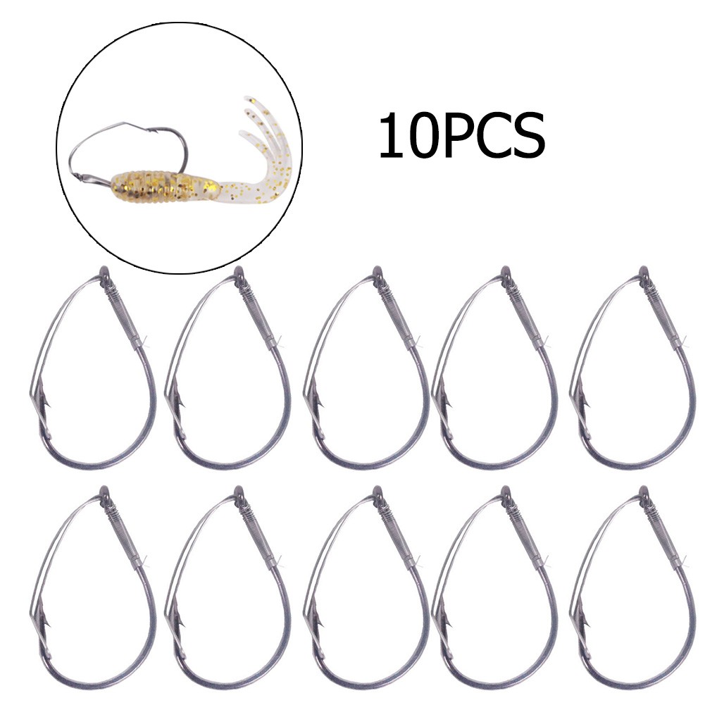 10Pcs/Box High Carbon Steel Wa – Fishing Hook Weedless Bewertung und Preis