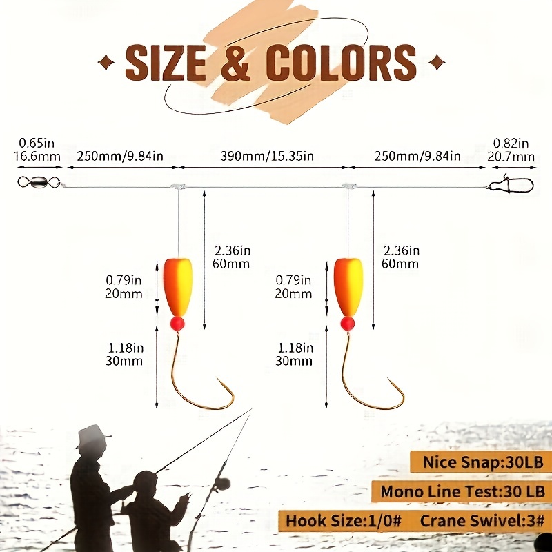 3pcs Pompano Rigs Surf Fishing – Fishing Hook Circle Bewertung und Preis
