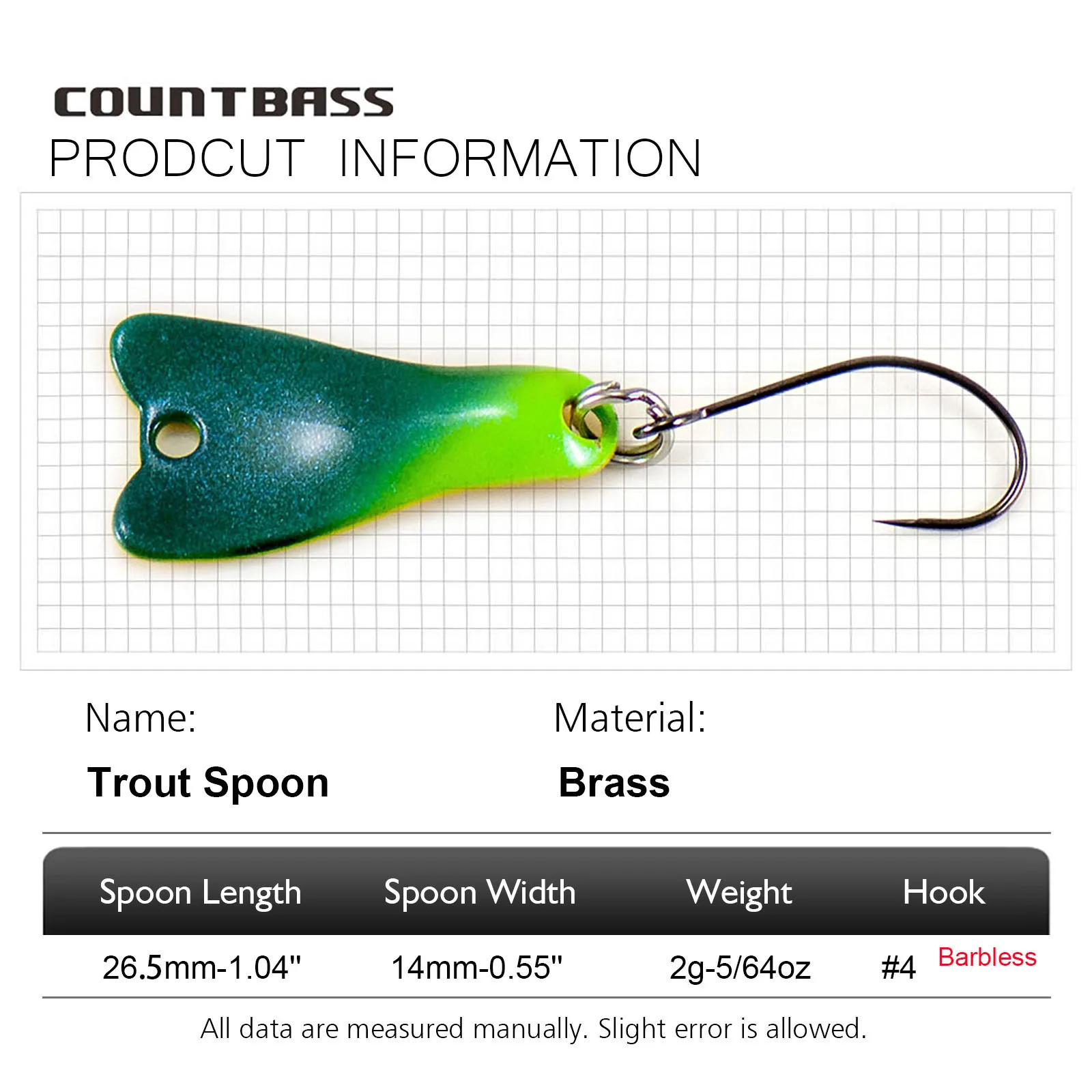 COUNTBASS 5/64oz 2g Casting Sp – Fishing Hook Barbless Bewertung und Preis
