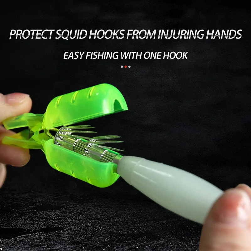 10Pcs/Lot Squid Jig Hook Cover – Fishing Hook Jig Bewertung und Preis