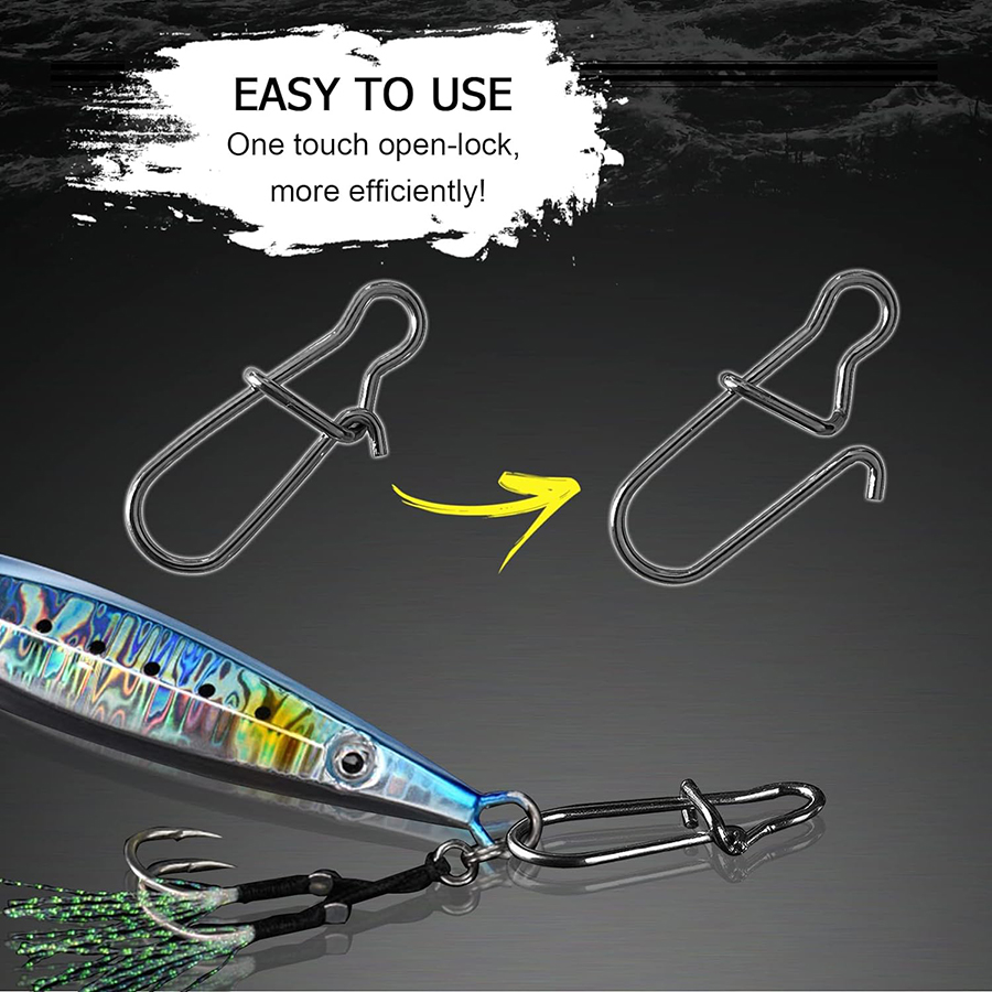 50Pcs Crankbait Snaps Stainles – Fishing Hook Stainless Steel Bewertung und Preis