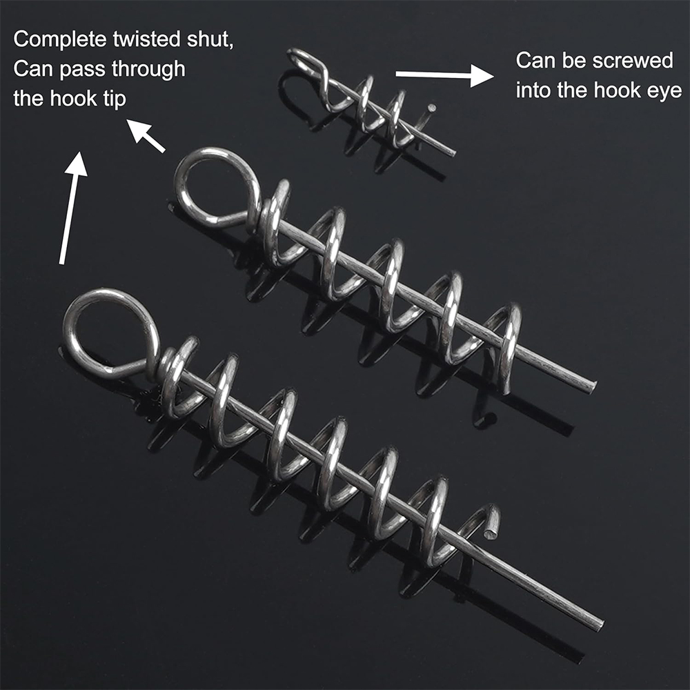 50Pcs Spring Twist Lock Fishin – Fishing Hook Stainless Steel Bewertung und Preis