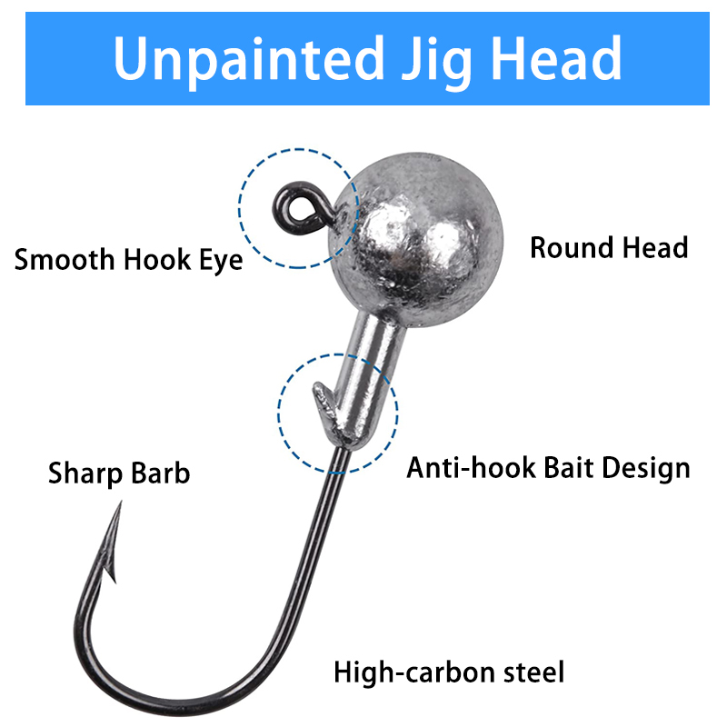100PCS Fishing Hooks Lead Jig  – Fishing Hook Offset Bewertung und Preis