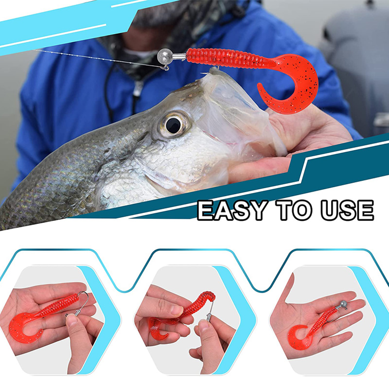100PCS Fishing Hooks Lead Jig  – Fishing Hook Offset Bewertung und Preis