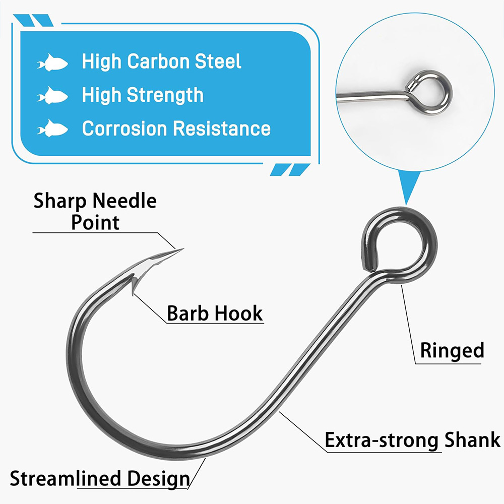 70Pcs Fishing Inline Single Ho – Fishing Hook Circle Bewertung und Preis