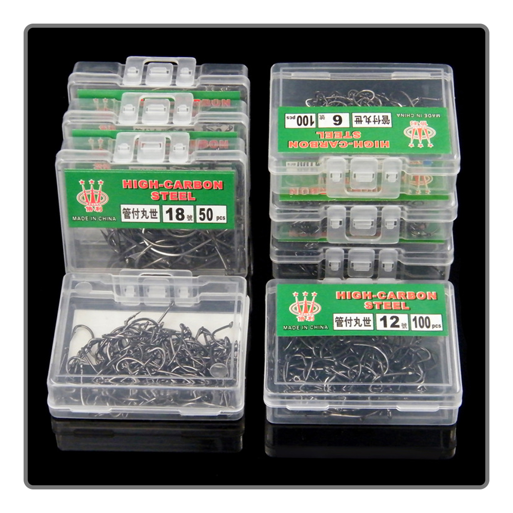 40-100Pcs per box Boxed fishho – Fishing Hook Barbless Bewertung und Preis