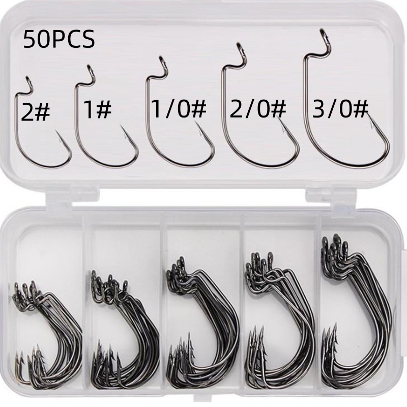 50Pcs/Box High Carbon Steel Fi – Fishing Hook Stainless Steel Bewertung und Preis