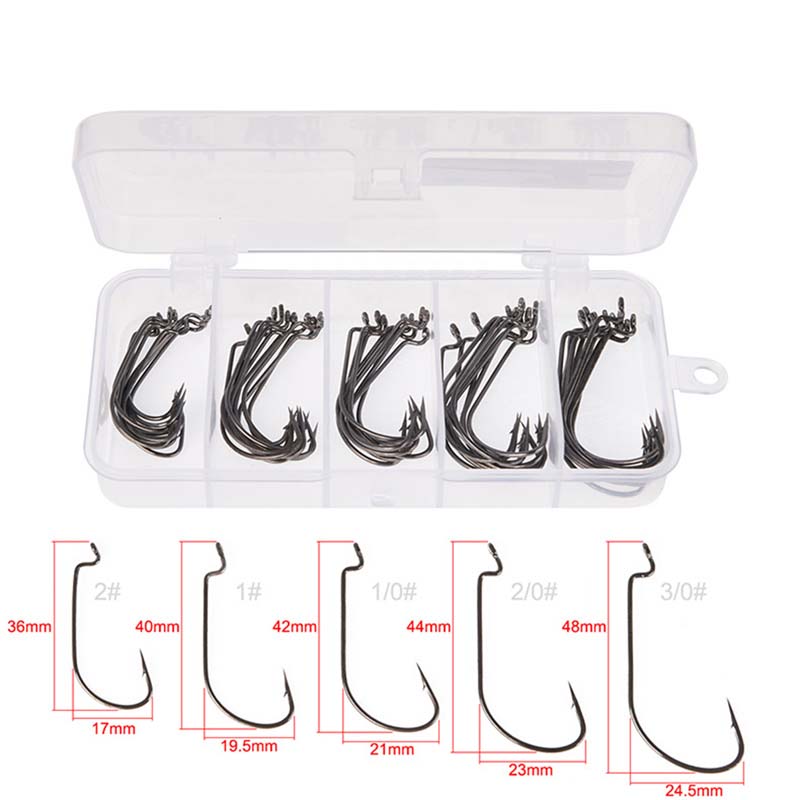 50Pcs/Box High Carbon Steel Fi – Fishing Hook Stainless Steel Bewertung und Preis