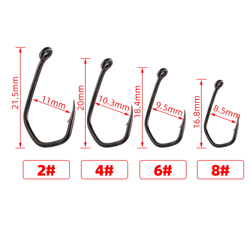 50pcs Carp Fishing Hooks Barbe – Fishing Hook Assortment Bewertung und Preis