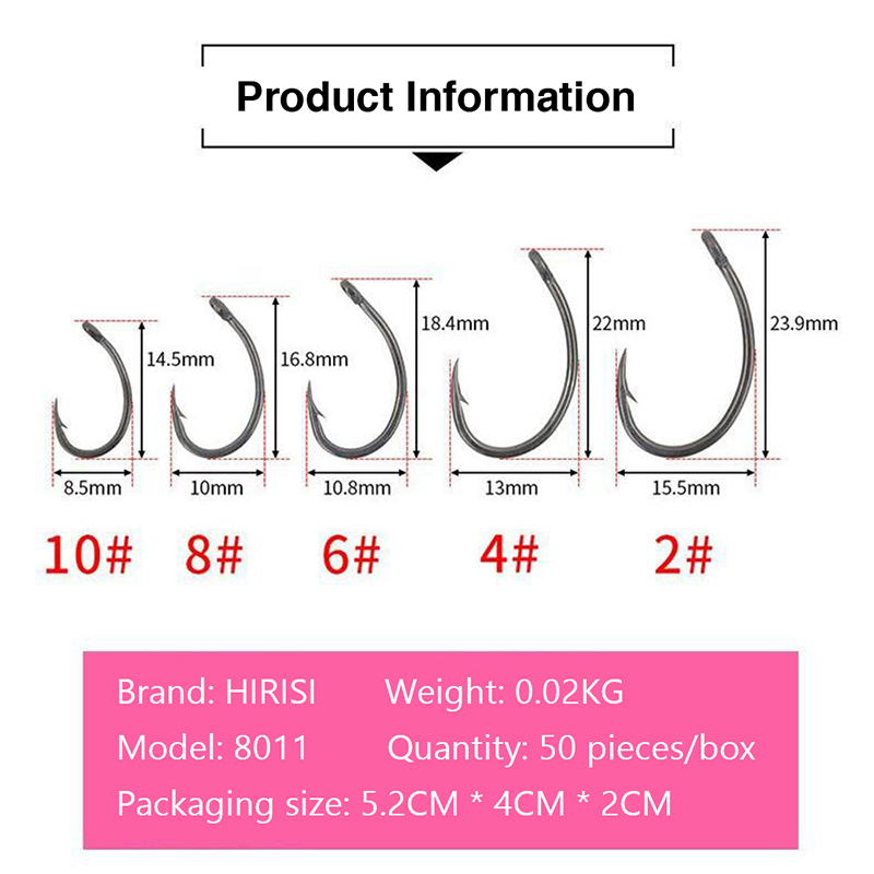 New Hirisi 50pcs Boxed Hooks B – Fishing Hook Box Bewertung und Preis