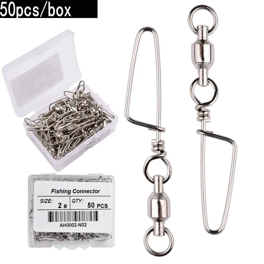 50pcs Fishing Ball Bearing Swi – Fishing Hook Stainless Steel Bewertung und Preis