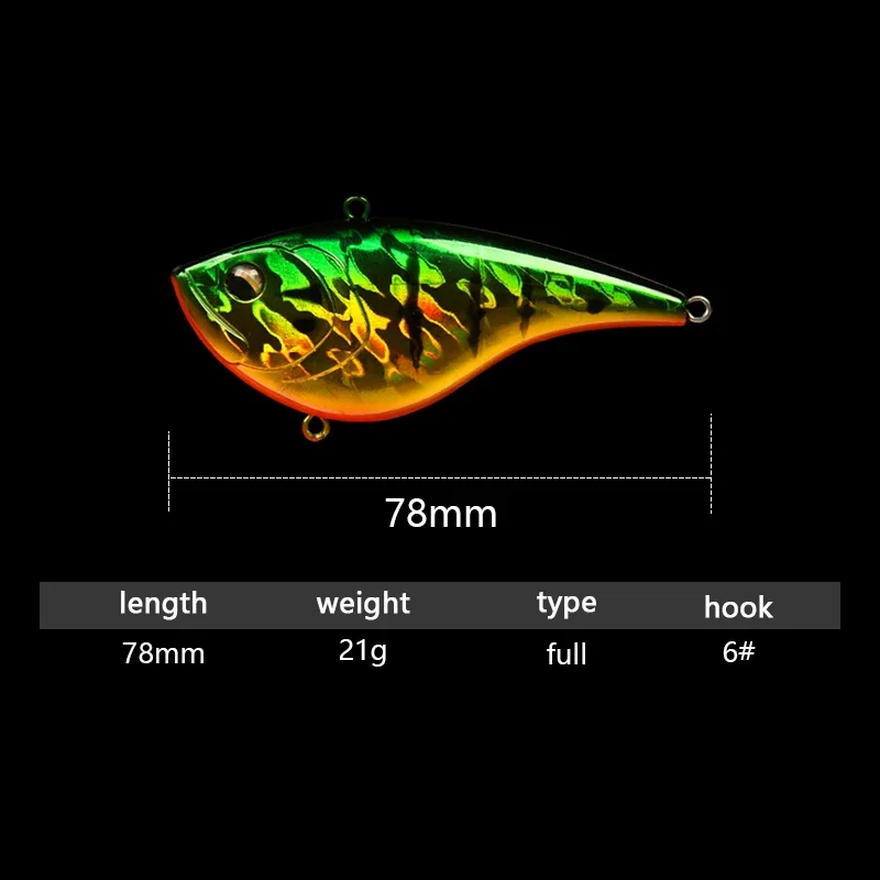 21g/78mm VIB Fishing Lure Arti – Fishing Hook Treble Bewertung und Preis