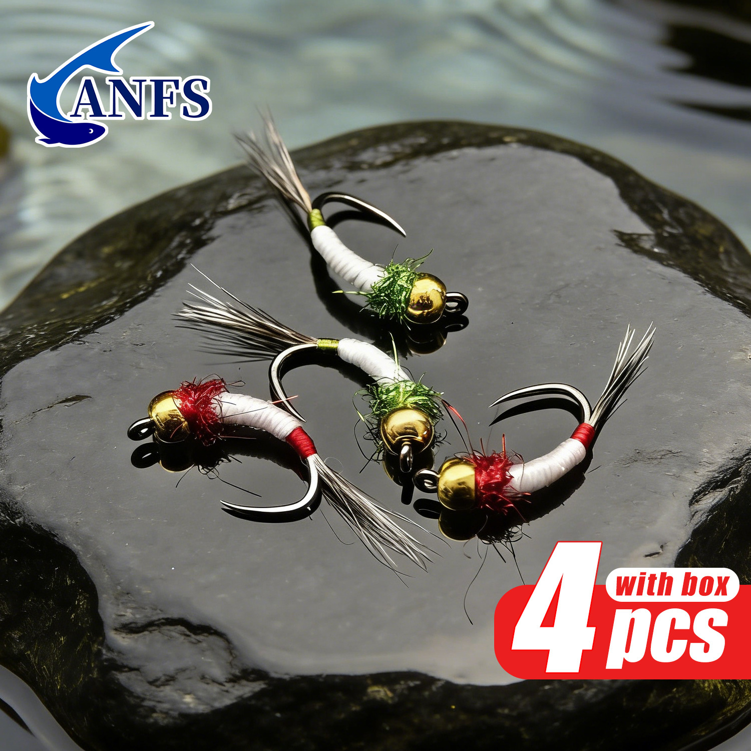 ANFS 4pcs Midge Nymph Flies As – Fishing Hook Assortment Bewertung und Preis